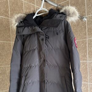 Canada Goose Gray Jacket with Black Accents